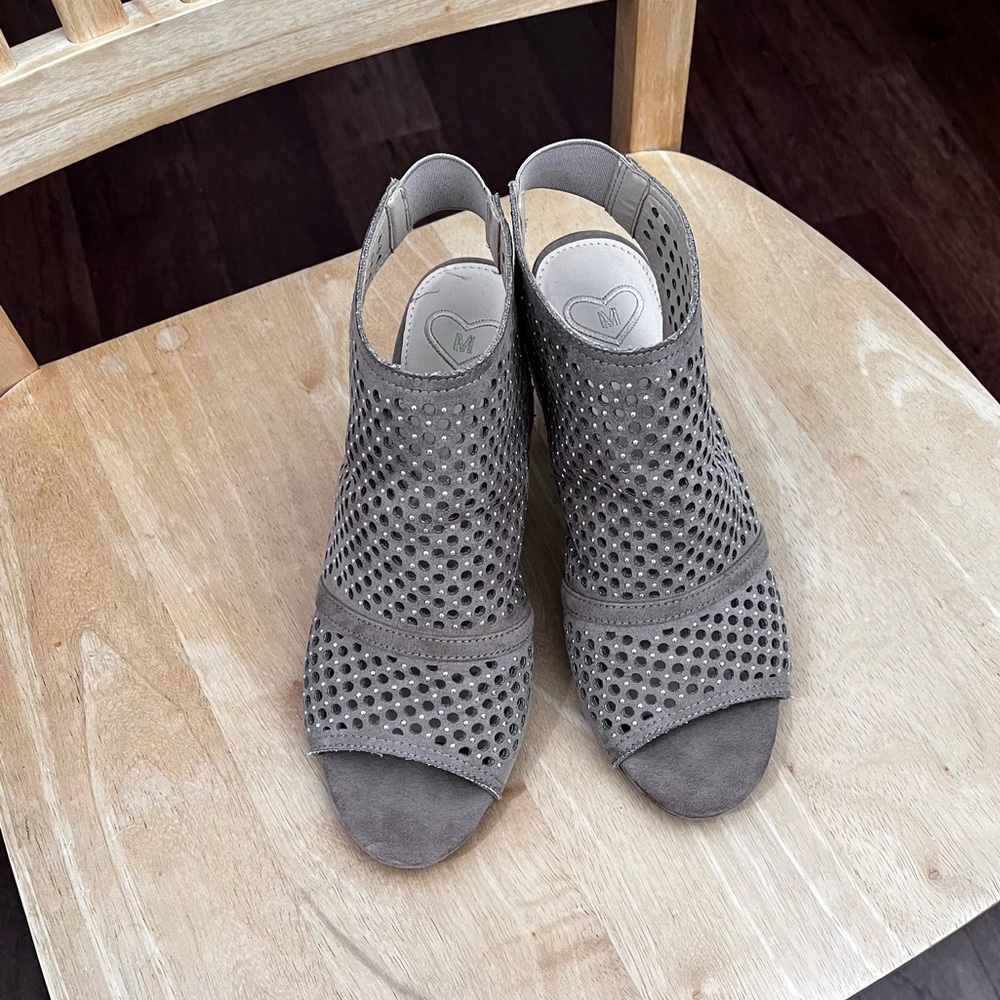 Madeline Open Toe Sling Back Booties 8M